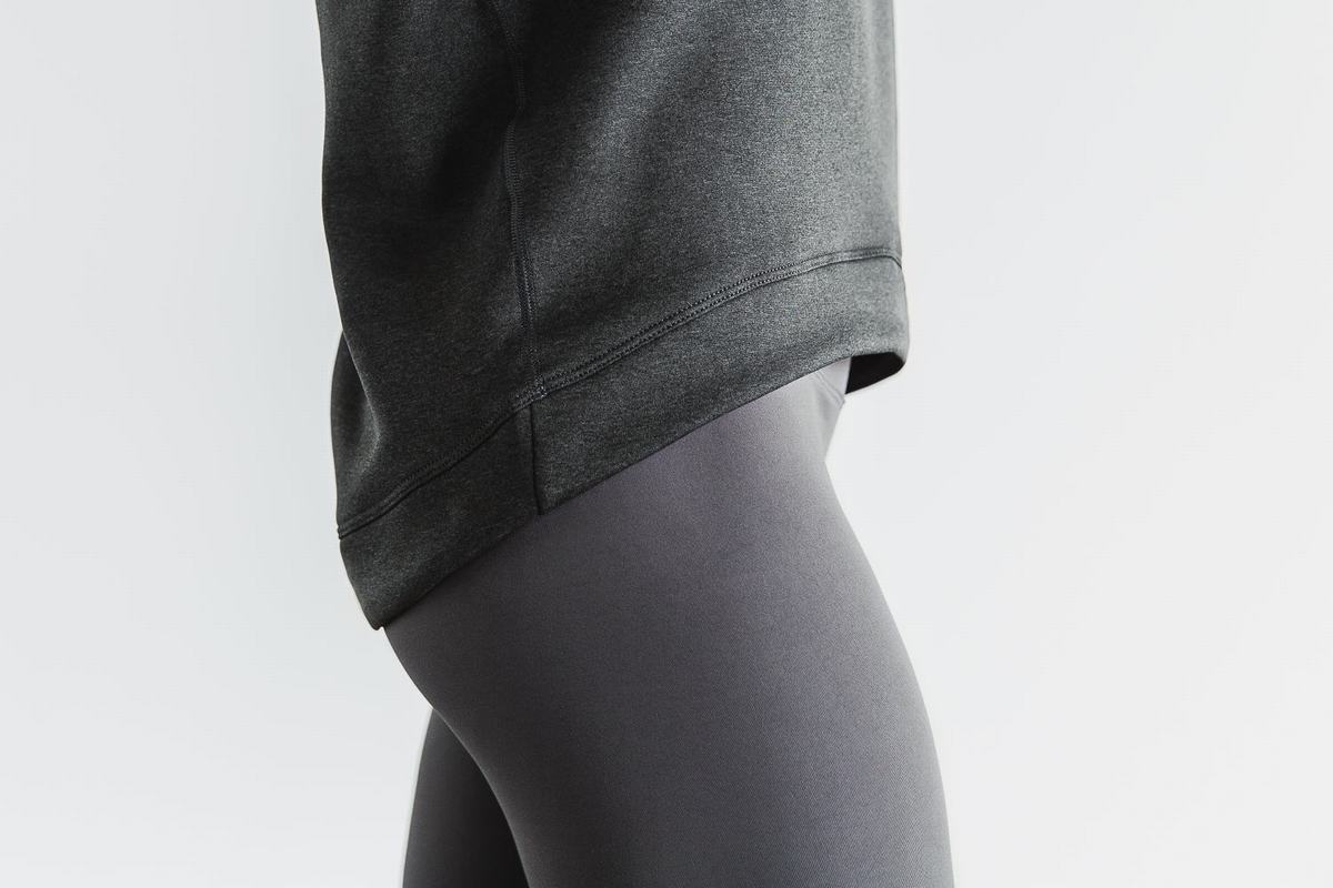 Nobull Performance Crew Women's Sweatshirts Deep Grey | Australia (TD7642)